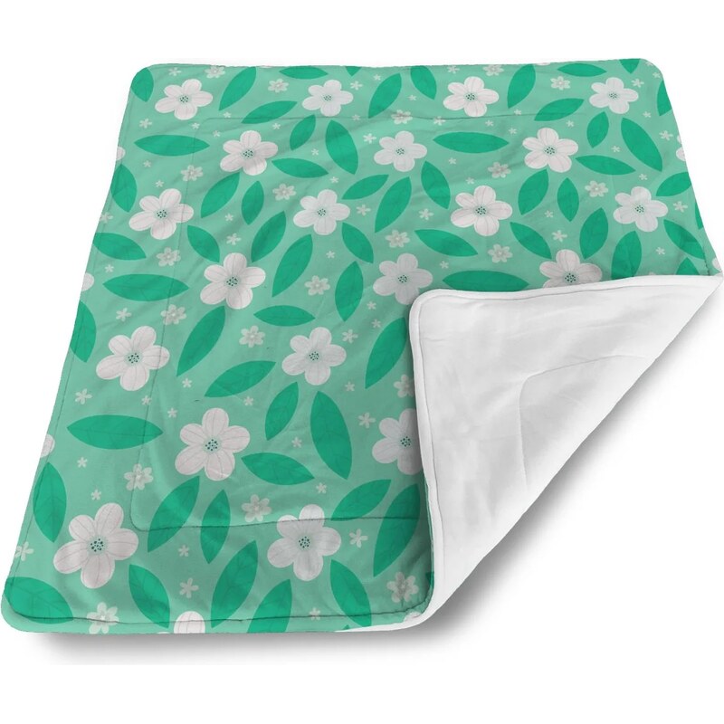 Sablio Deka pre bábätko Biele kvety s lístkami 60375236