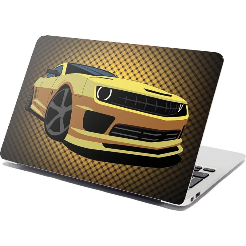 Sablio Samolepka na notebook Chevrolet Camaro Žltá mriežka 65112549