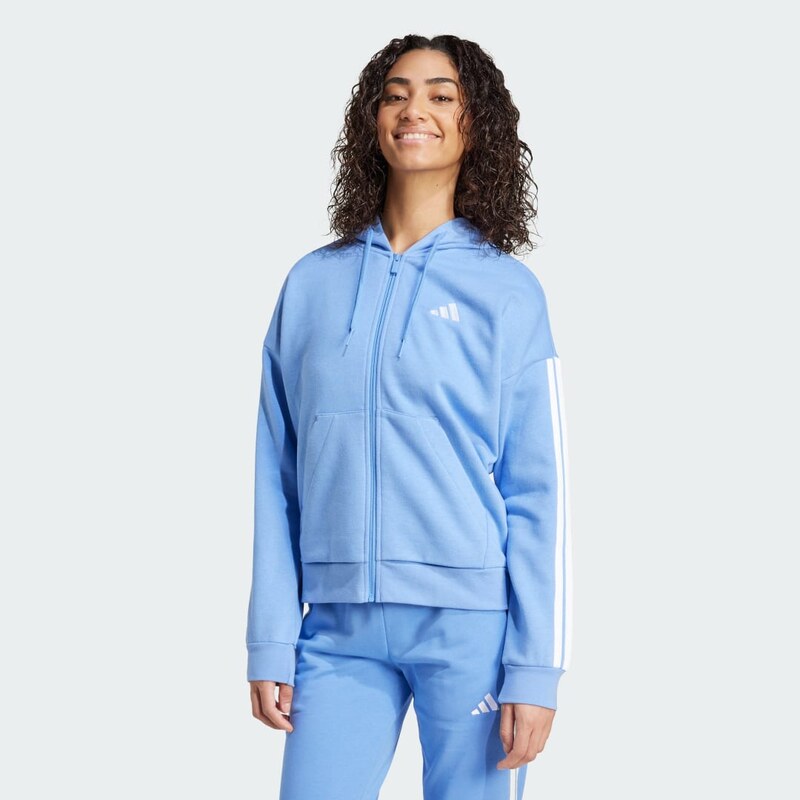 Adidas Mikina skapucňou Essentials 3-Stripes Full-Zip Fleece 66724056