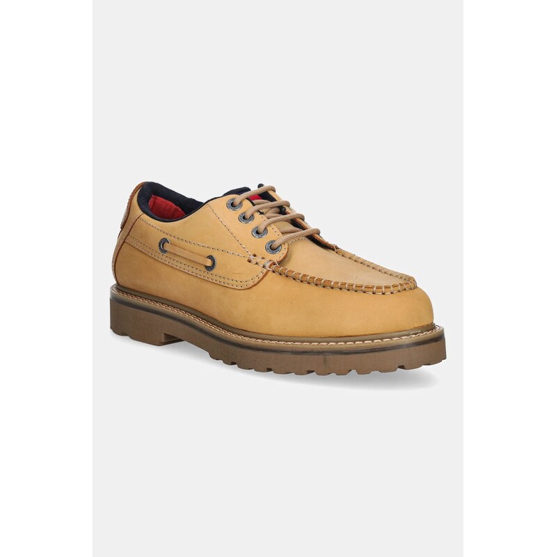 Nubukové topánky Tommy Jeans ARCHIVE 01 BOAT SHOE 66789752