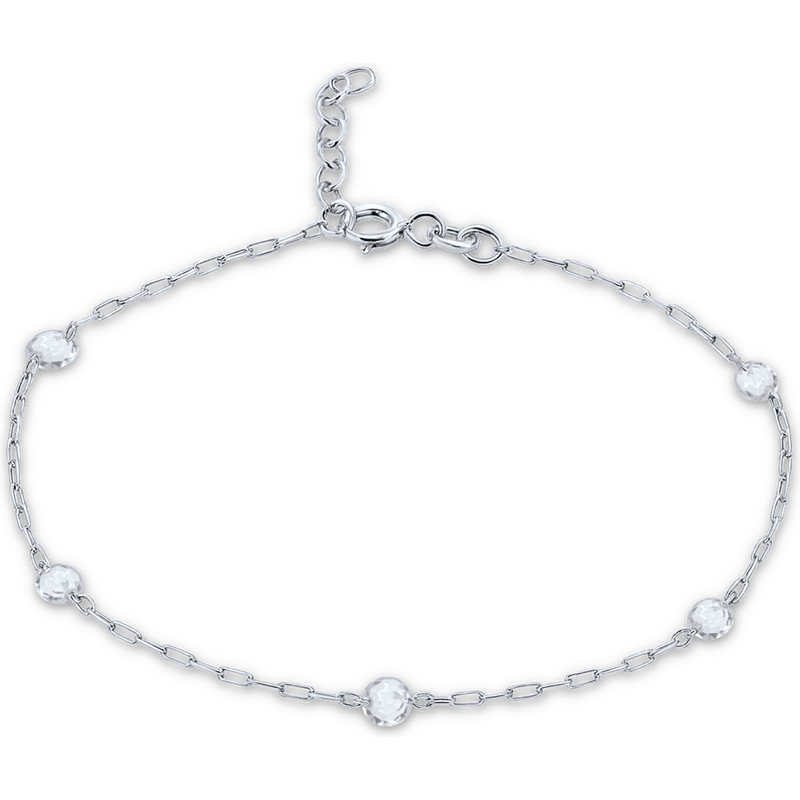OLIVIE MINET Elegantný náramok z bieleho zlata gulička Au 585/1000 66795627