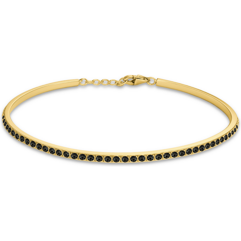 OLIVIE MINET Luxusný zlatý náramok s čiernym zirkónom Au 585/1000 66795647