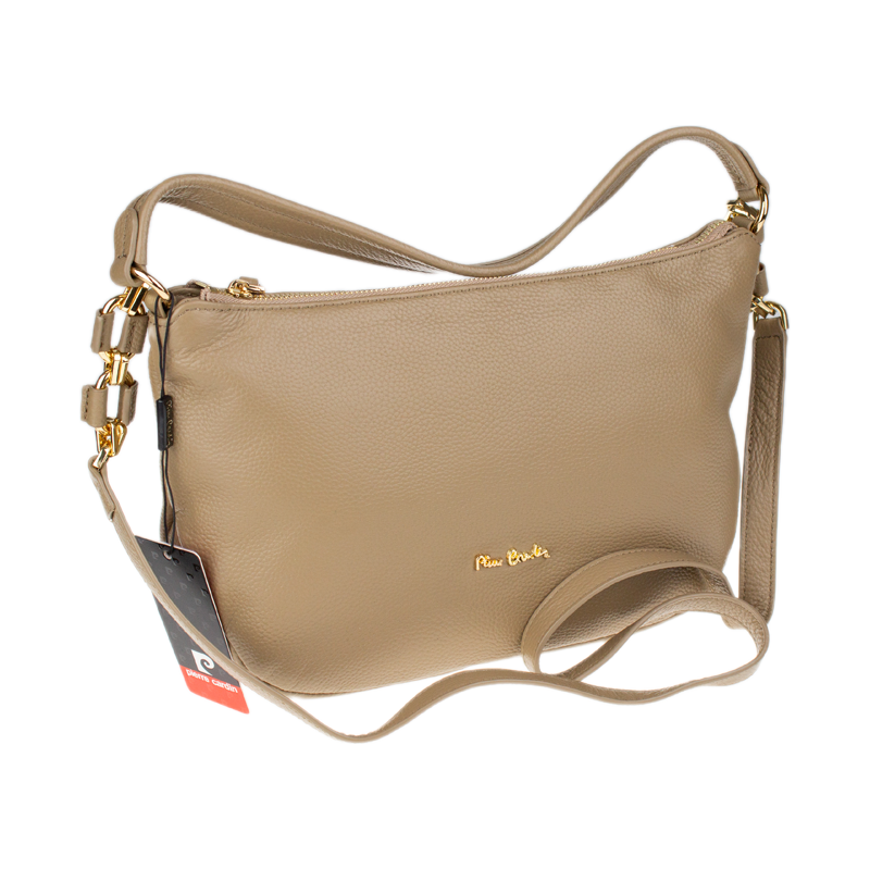Béžová kožená talianska crossbody kabelka Pierre Cardin 55094 Marmo 66724582