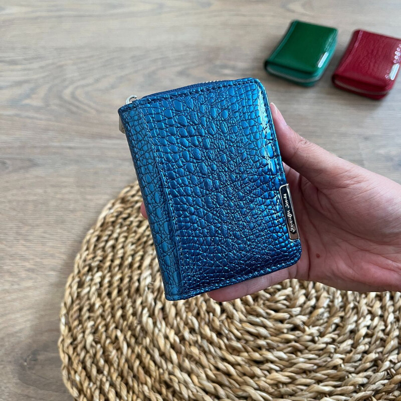 Jennifer Jones Malá dámska kožená peňaženka modrá DORIS 66724887