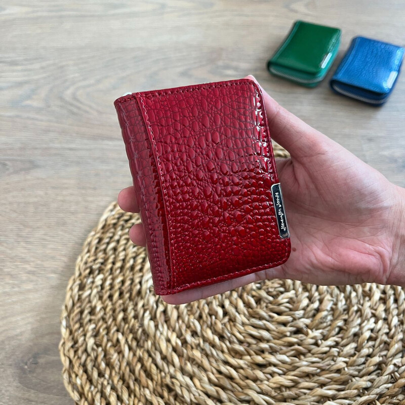 Jennifer Jones Malá dámska kožená peňaženka červená DORIS 66725641