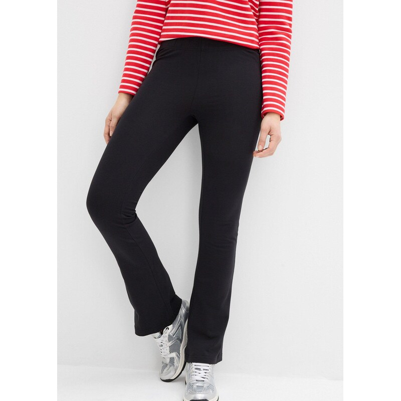 bonprix Rozšírené legíny 2ks, farba čierna 44792527