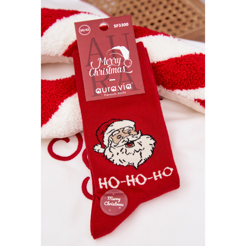Vianočné ponožky Aura.via so Santom 66728292