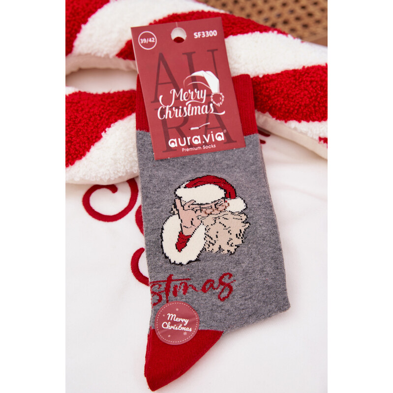 Aura.via Vianočné ponožky s motívom Santa Clausa 66728308