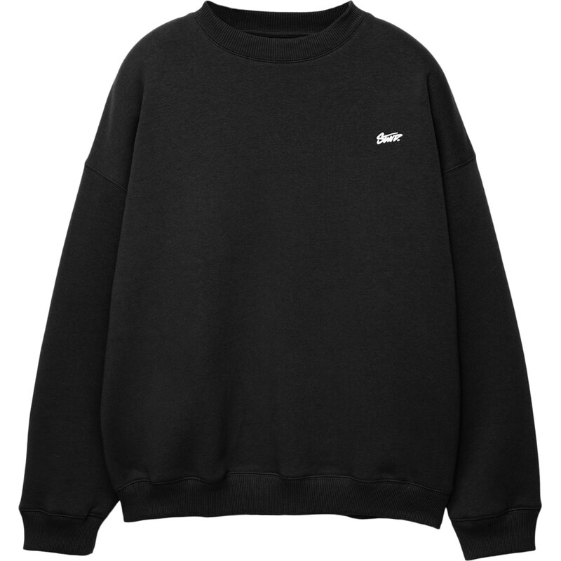 Pull&Bear Mikina STWD čierna / biela 65844115