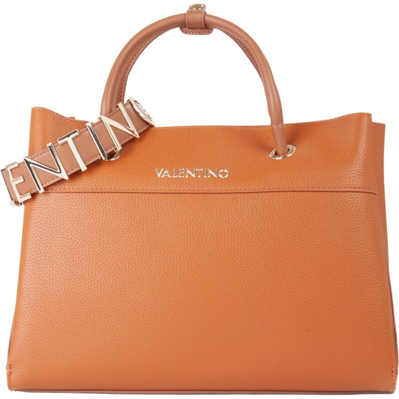 VALENTINO Kabelka ALEXIA koňaková / brokátová / zlatá 66731854