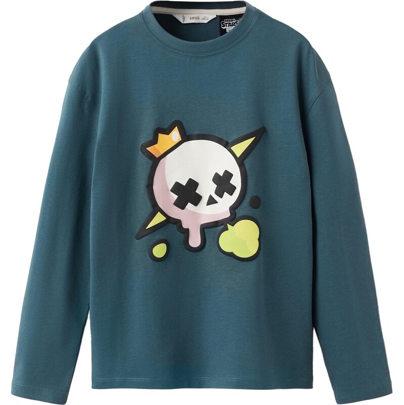 MANGO KIDS Tričko BRAWKING modrozelená / žltá / čierna / biela 66731904