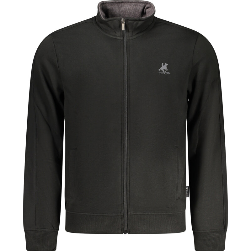 Športová Pánska Mikina so zipsom U.S. GRAND Čierna 68243412