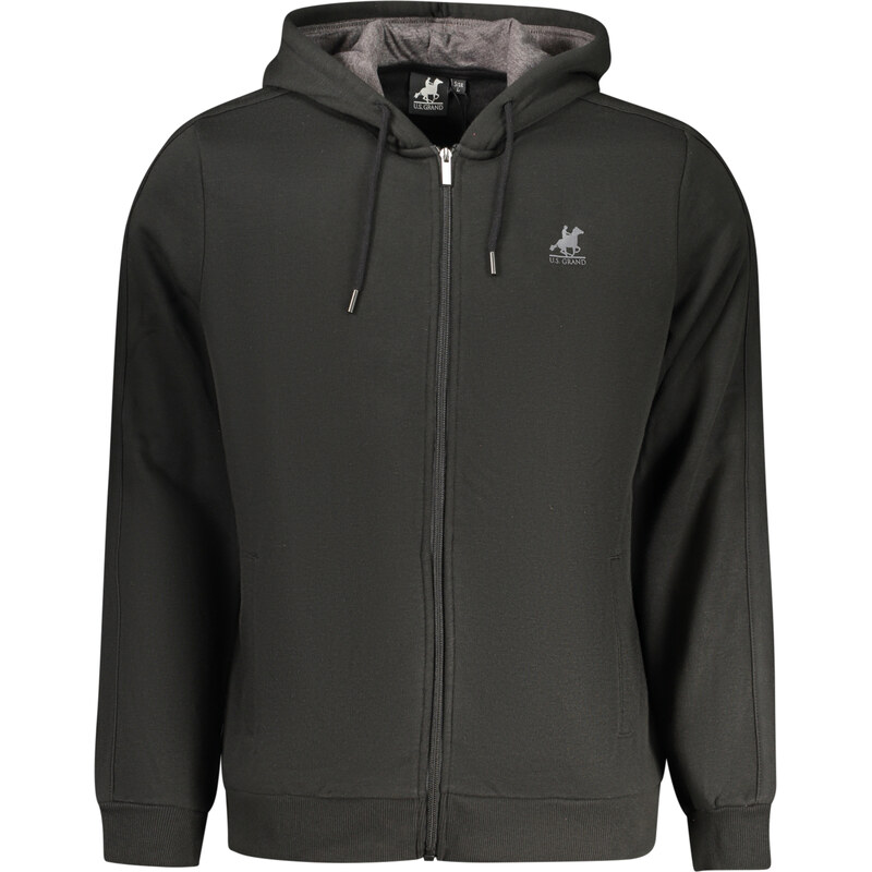 Športová Pánska Mikina so zipsom U.S. GRAND Čierna 68243393