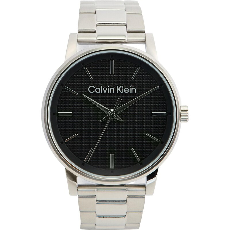 Calvin Klein Analógové hodinky Linked čierna / strieborná 66731940