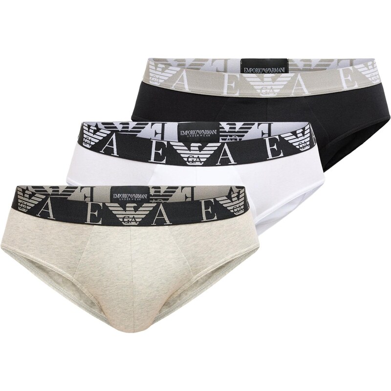 Emporio Armani Nohavičky krémová / kaki / čierna / biela 66732042