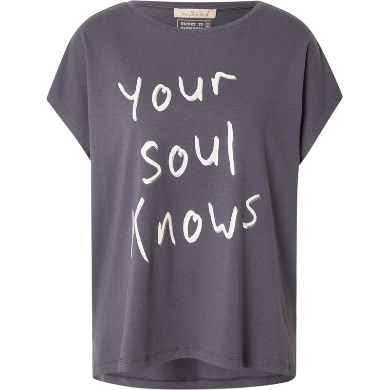 Smith&Soul Tričko hnedá / antracitová / biela 66733116