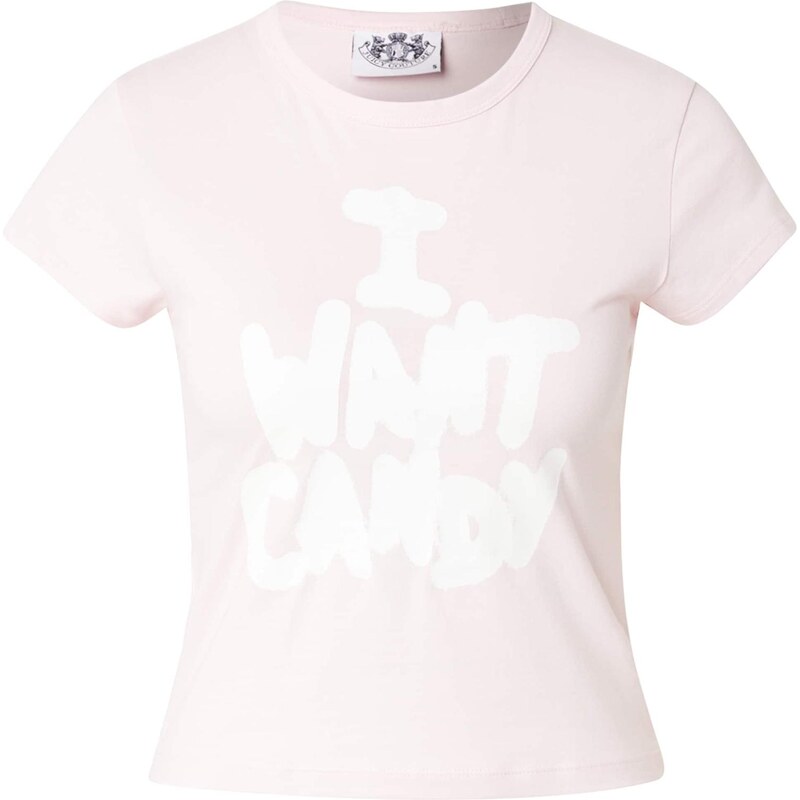 Juicy Couture Tričko I WANT CANDY rosé / biela 66733121