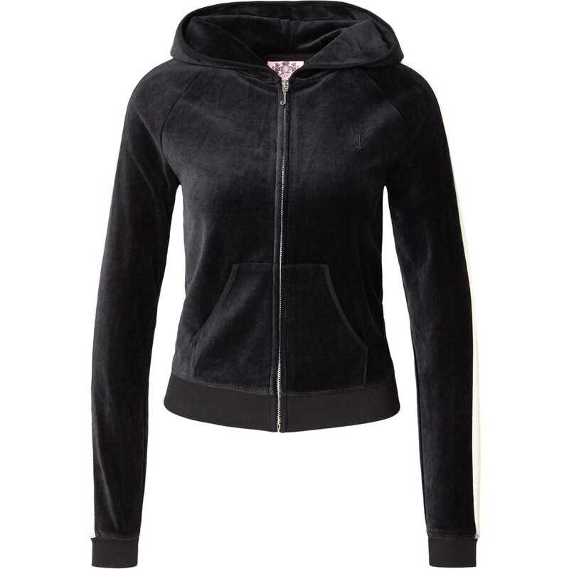 Juicy Couture Tepláková bunda HERITAGE čierna / biela 66733139