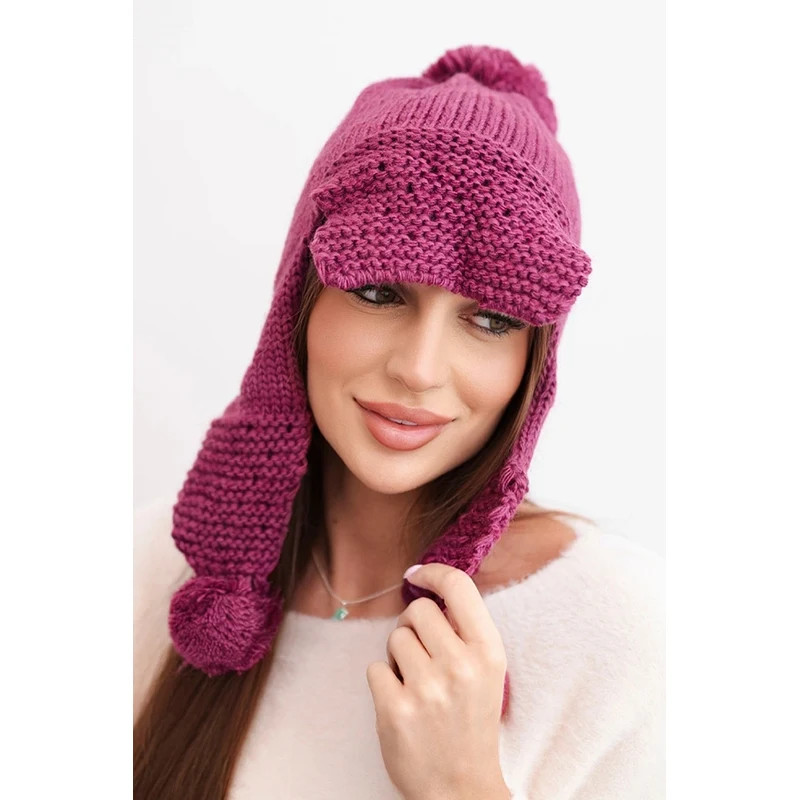 Kesi Dámska zimná čiapka s brmbolcami K475 66737602