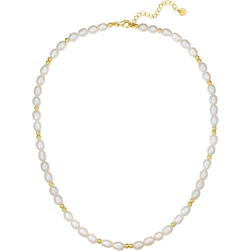 Glanzstücke München Retiazka zlatá / perlovo biela 66738394