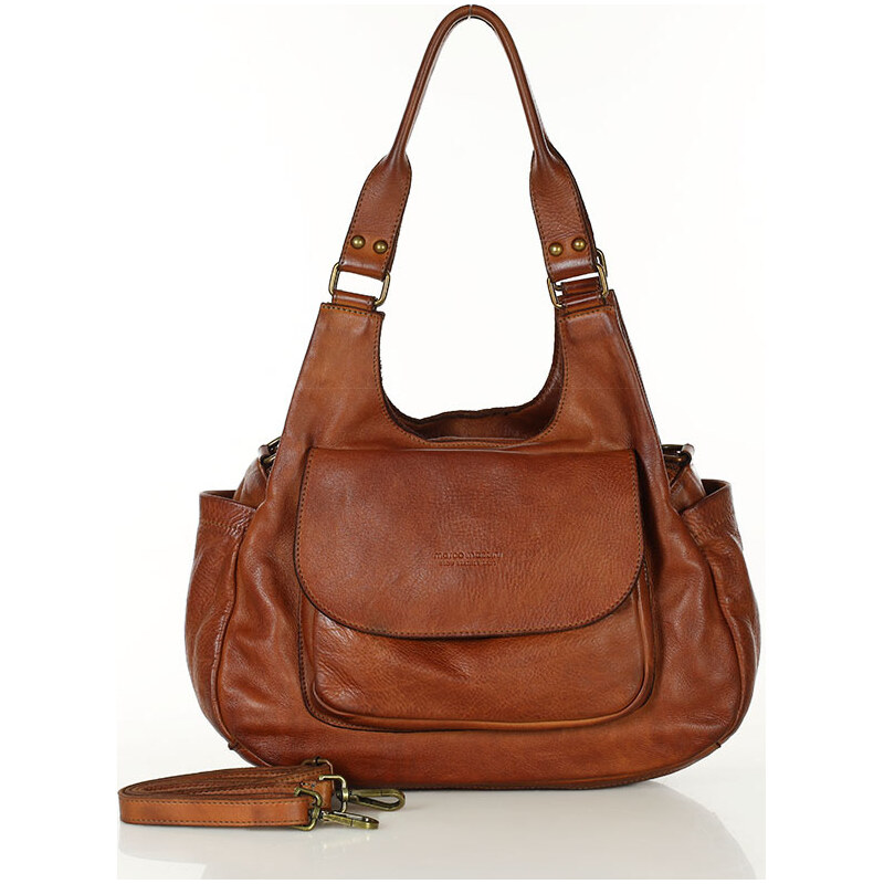 MARCO MAZZINI Svetlo hnedá retro kabelka (v154a) 24156379