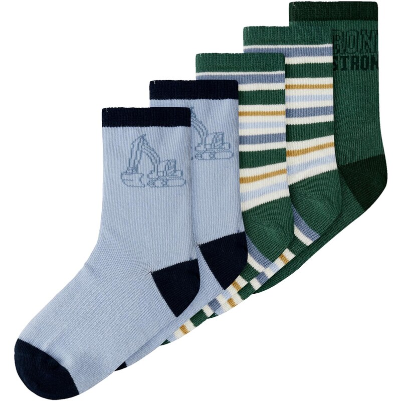 NAME IT Ponožky NMMSIRIUS zafírová / svetlomodrá / zelená / biela 66738536