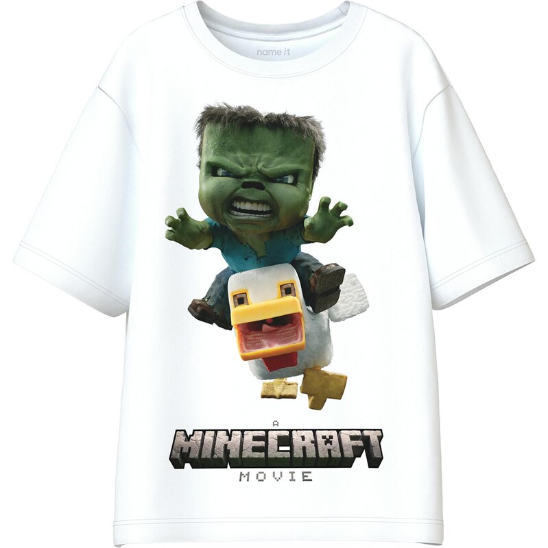 NAME IT Tričko NKMNif Minecraft žltá / sivá / zelená / biela 66738537