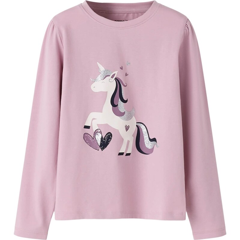 NAME IT Tričko NMFTEARTA námornícka modrá / orgovánová / strieborná / 66738562