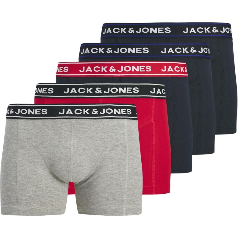 JACK & JONES Boxerky JACHector námornícka modrá / sivá melírovaná / 66738577