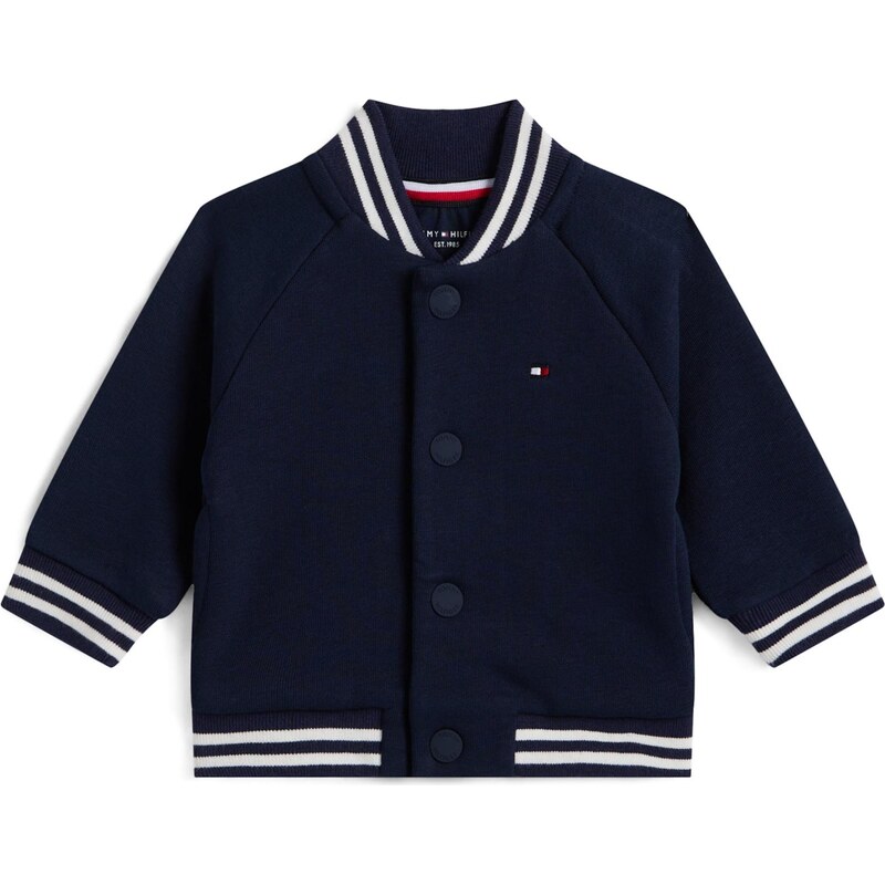 TOMMY HILFIGER Prechodná bunda tmavomodrá / biela 66738735