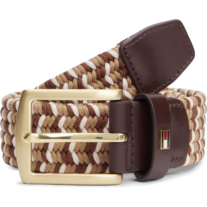 TOMMY HILFIGER Opasky DENTON 3.5 hnedá / kapučíno / tmavohnedá / biela 66738758