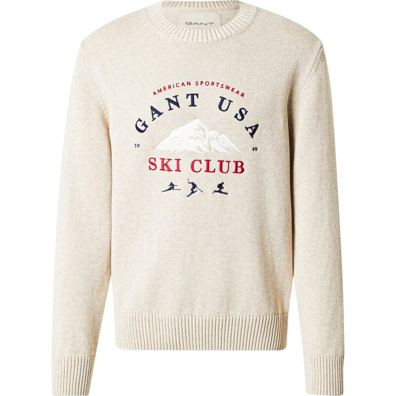 GANT Sveter nebielená / tmavomodrá / červená / biela 66738876