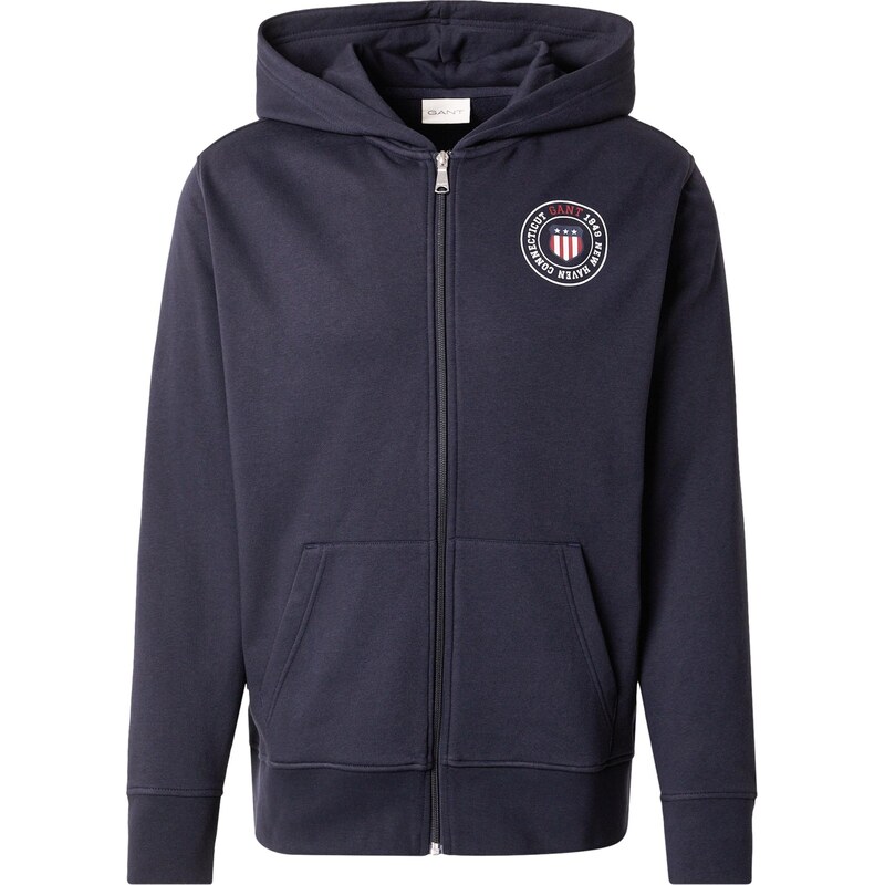 GANT Tepláková bunda tmavomodrá / červená / biela 66738890