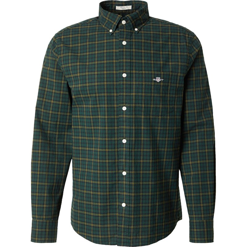 GANT Košeľa CLASSIC tmavožltá / tmavozelená / čierna 66738882