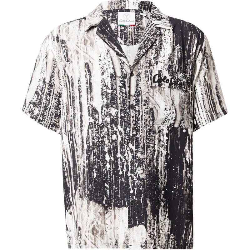 Carlo Colucci Košeľa sivobéžová / čierna / biela 66738898