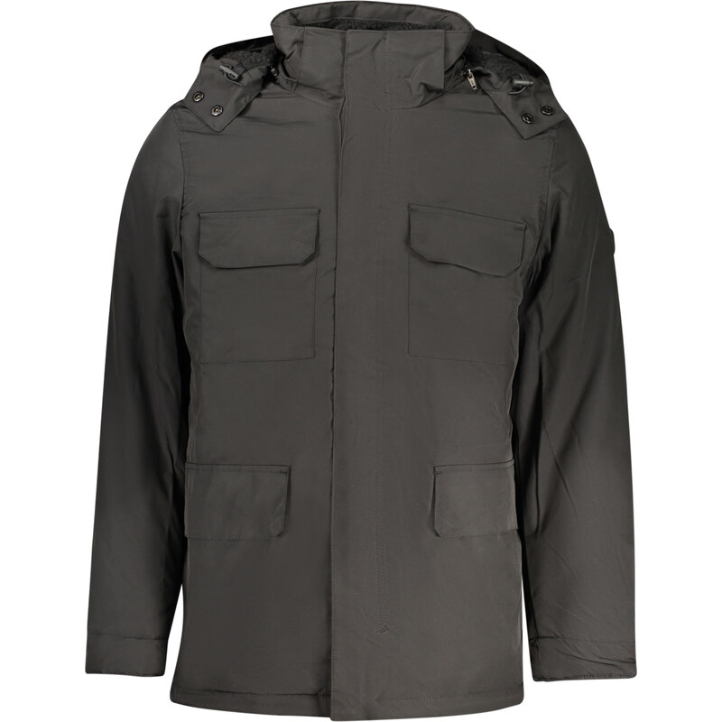 U.S. GRAND Čierna pánska parka s odnímateľnou kapucňou 66787396