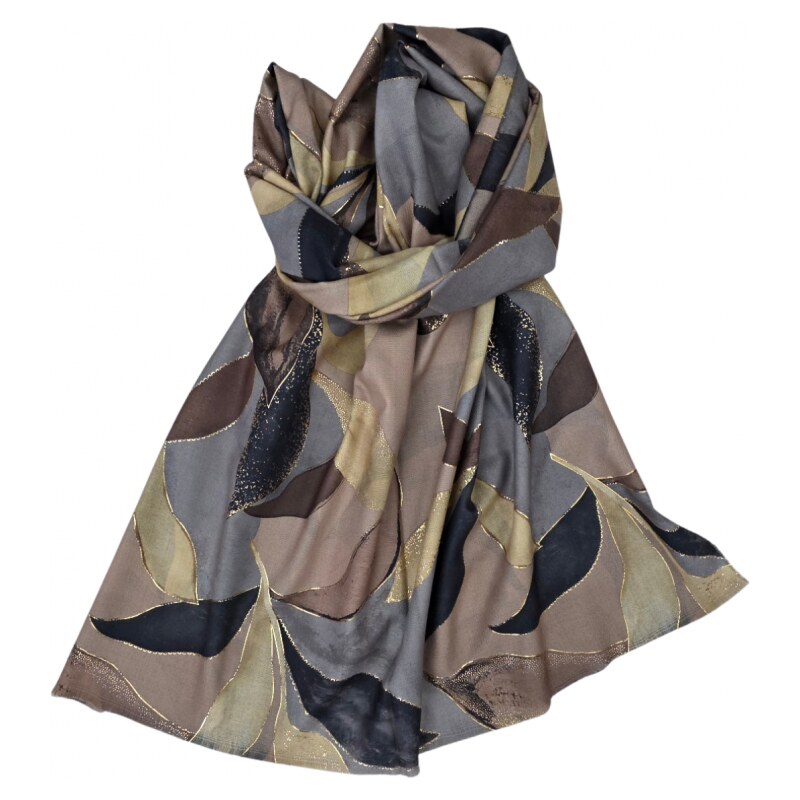 Katrins Fashion Dámsky šál lístie 66786640