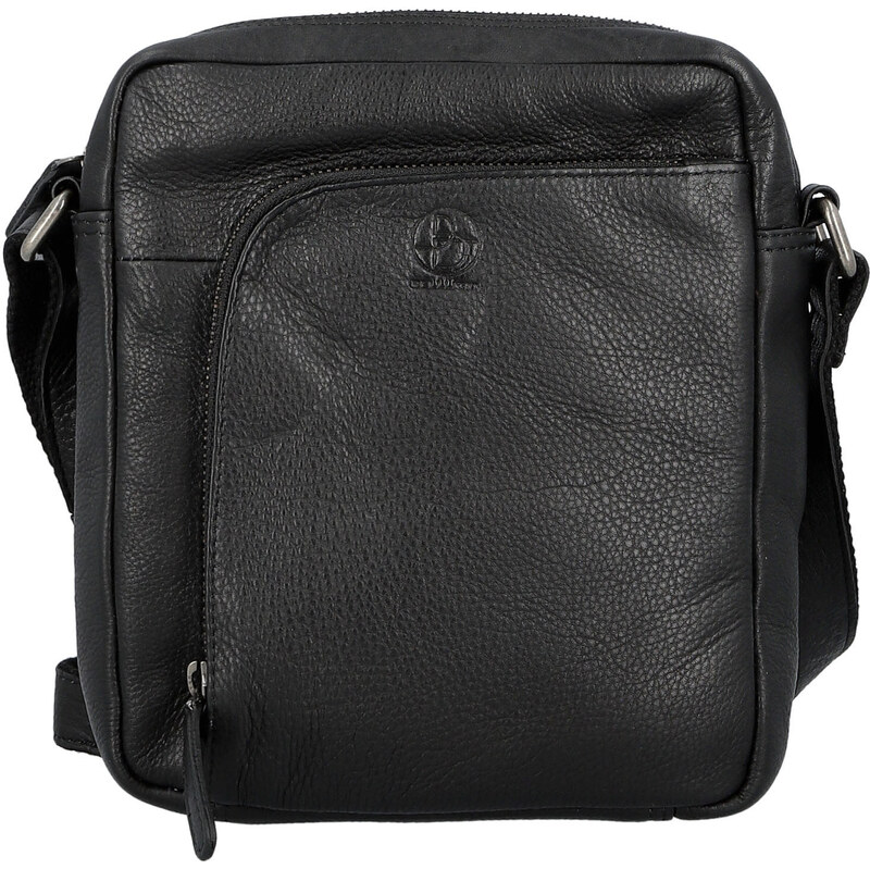 Štýlová pánska kožená crossbody taška Bellugio Marit, čierna 66787221