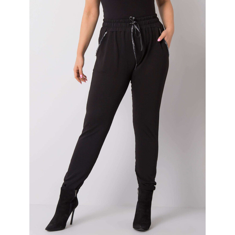 RELEVANCE Dámske nohavice na zaväzovanie - čierne RV-DR-4765.52-Black 58499472
