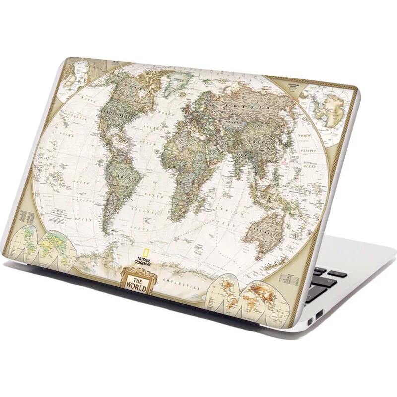 Sablio Samolepka na notebook Mapa sveta 65101975