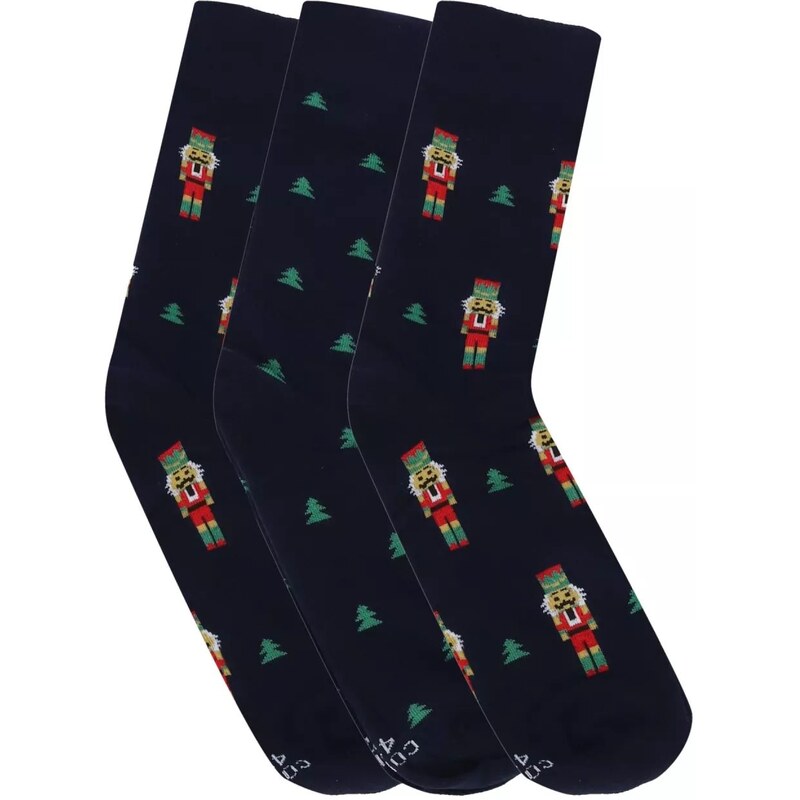 CORNETTE Pánske ponožky 3 pack Premium 3 pack Christmas blue 66787380