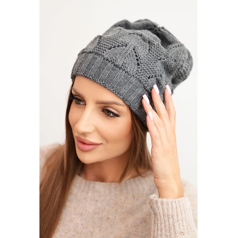 Kesi Dámska zimná čiapka s vlnou K432 grafitová 66789615