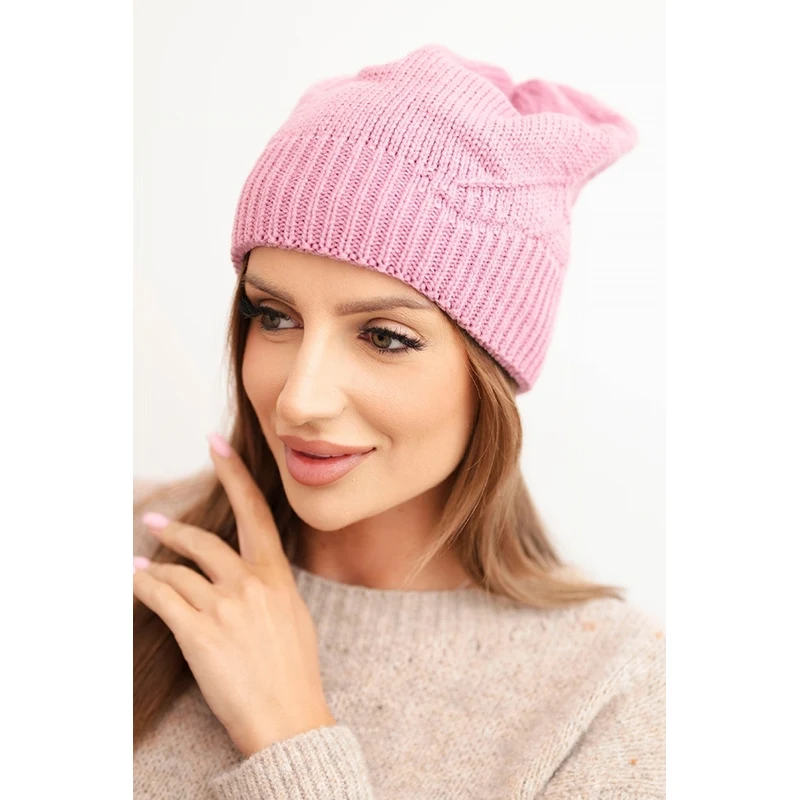 Kesi Dámska zimná čiapka z vlny K471 tmavoružová 66789613