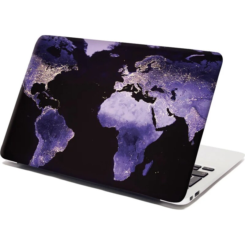 Sablio Samolepka na notebook Svetelná mapa sveta 65098830