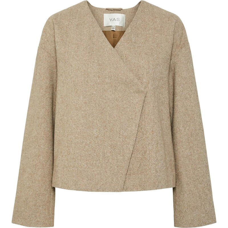 YAS Prechodná bunda YASSpring krémová / svetlohnedá 66789605