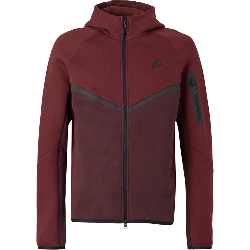 Nike Sportswear Tepláková bunda Tech Fleece burgundská / tmavočervená 66789636