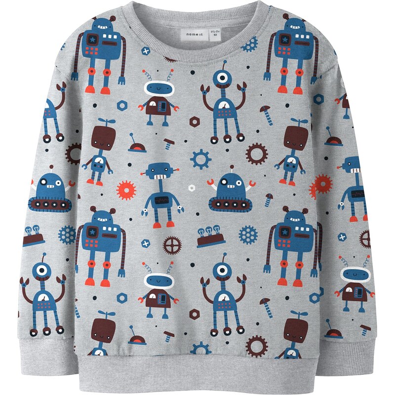 NAME IT Mikina NMMTino tmavomodrá / čokoládová / svetlosivá / čierna 66789662