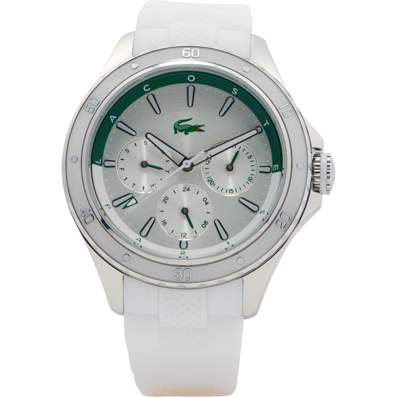LACOSTE Analógové hodinky Santorini zelená / biela 66789706