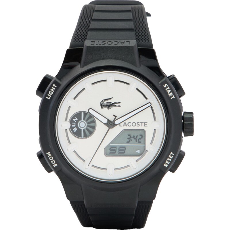 LACOSTE Analógové hodinky čierna / prírodná biela 66789718