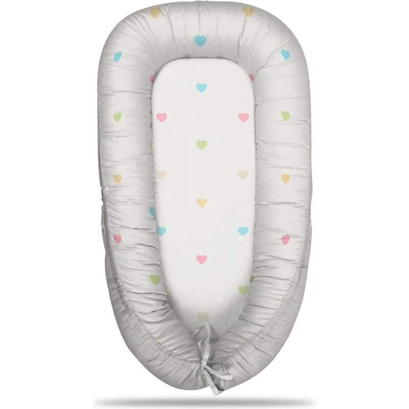 Sablio Hniezdočko pre bábätko Farebné srdiečka na béžovej 65114005